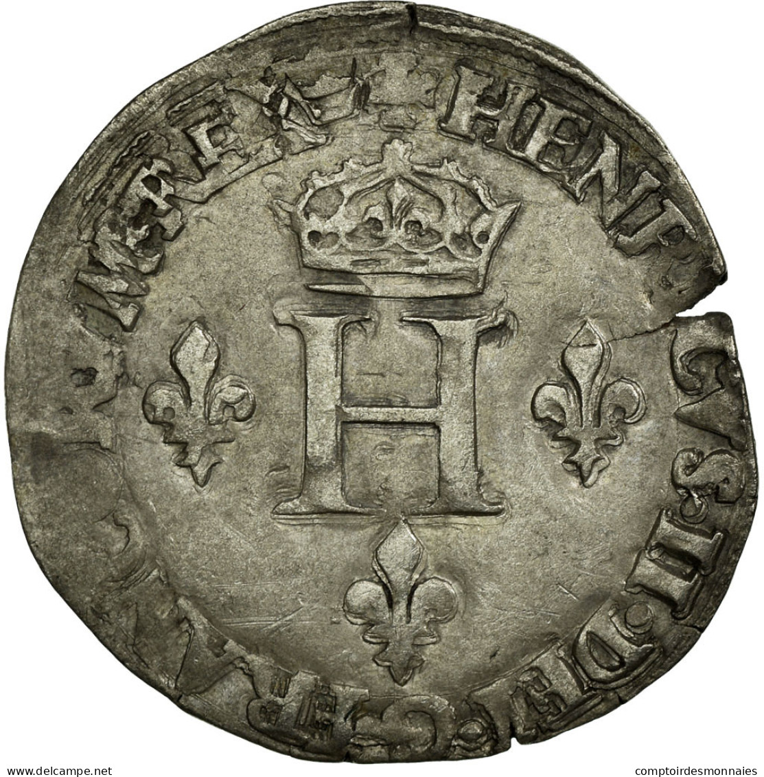 Monnaie, France, Gros De Nesle, 1550, Paris, TB+, Argent, Ciani:1301 - 1547-1559 Henri II