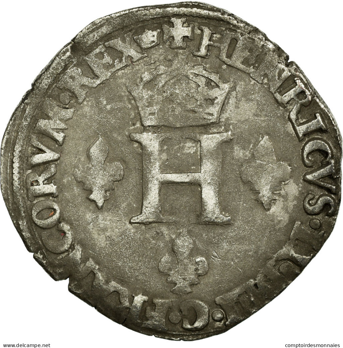 Monnaie, France, Gros De Nesle, 1550, Paris, TB+, Argent, Ciani:1301 - 1547-1559 Henry II