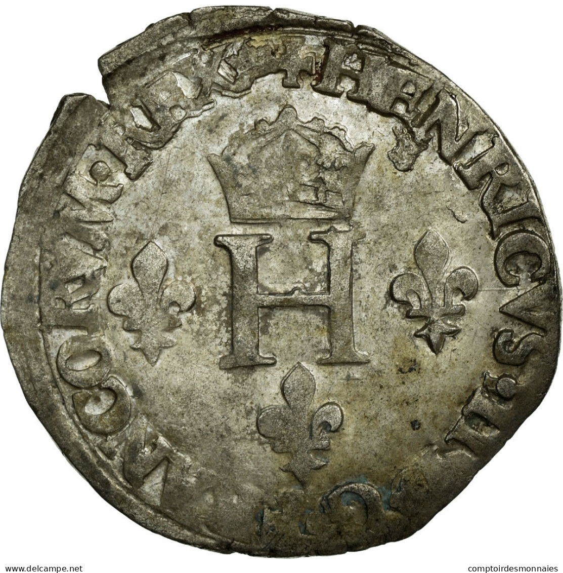 Monnaie, France, Demi Gros De Nesle, 1551, Paris, TB+, Argent, Ciani:1303 - 1547-1559 Henri II