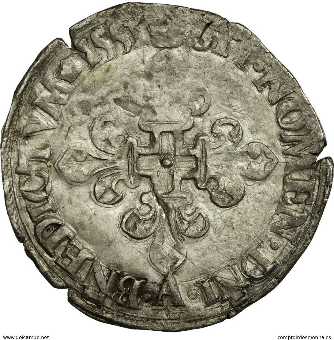 Monnaie, France, Demi Gros De Nesle, 1551, Paris, TB+, Argent, Ciani:1303 - 1547-1559 Heinrich II.