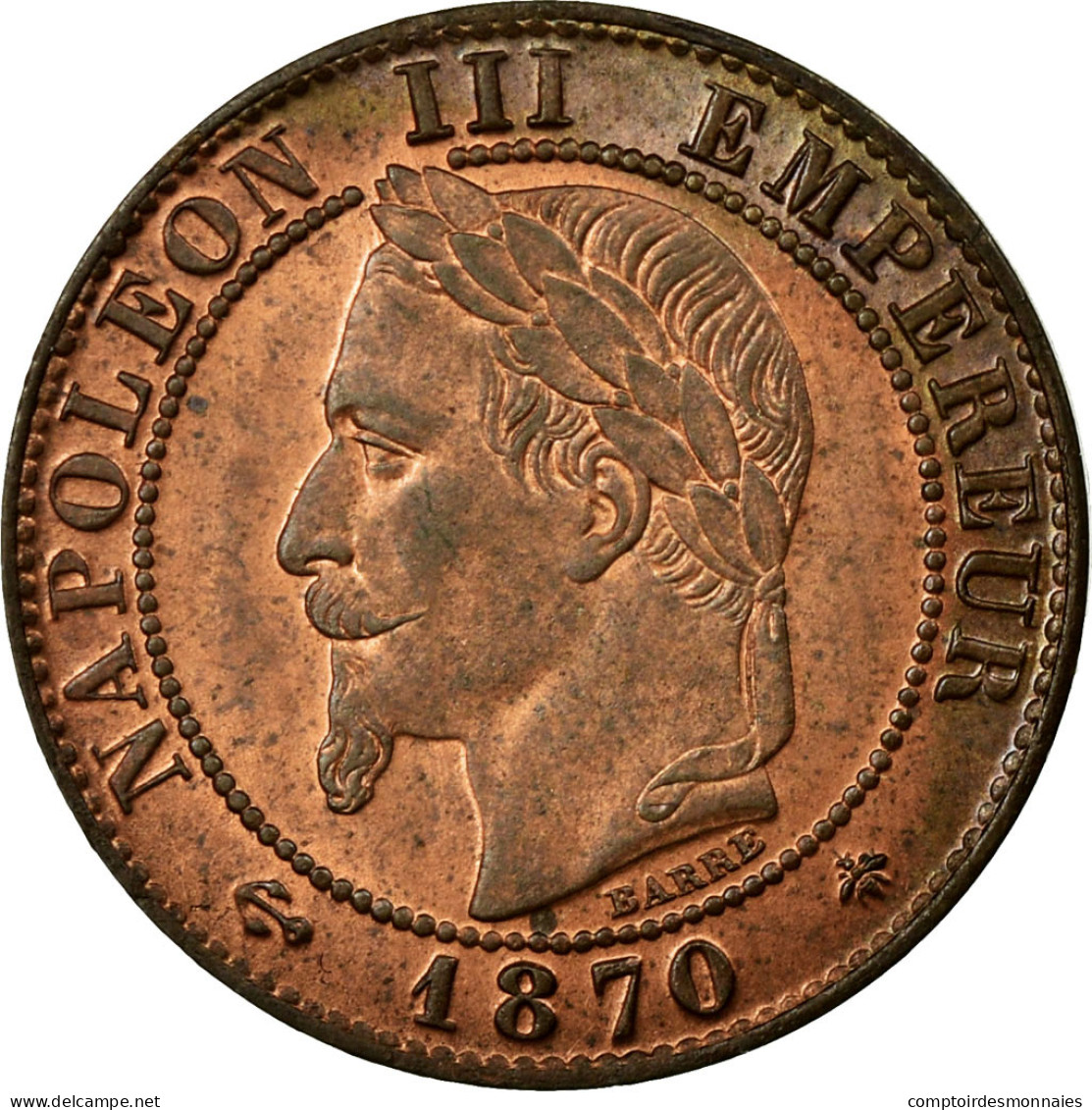 Monnaie, France, Napoleon III, Napoléon III, Centime, 1870, Paris, SUP, Bronze - A. 1 Centime