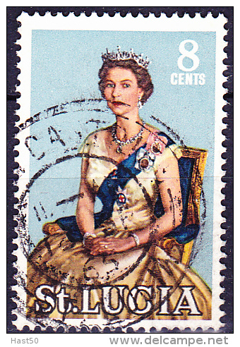 St. Lucia - Königin Elisabeth II. (Mi.Nr. 176) 1964 - Gest. Used Obl. - Ste Lucie (...-1978)