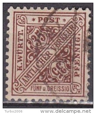 WURTTEMBERG Republik 1919 Dienstmarken 35 Pf. Braun Michel 256 - Andere & Zonder Classificatie