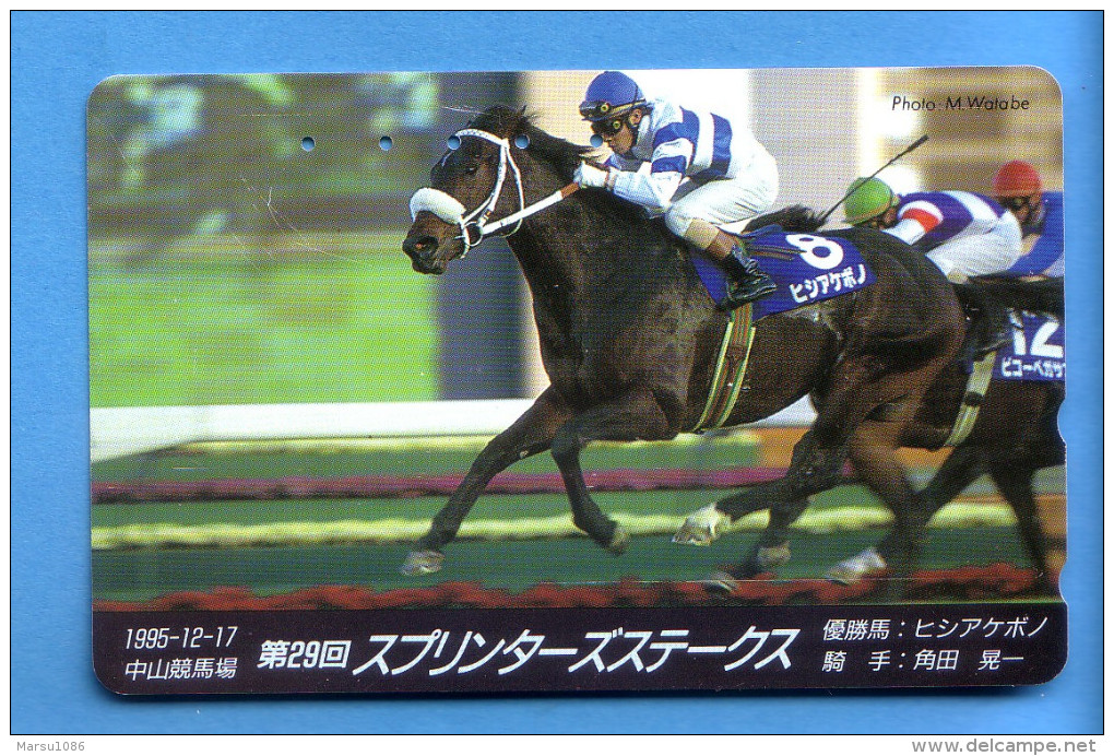 Japan Japon  Telefonkarte Télécarte Phonecard -  Animal Racing Pferd Cheval Horse - Chevaux