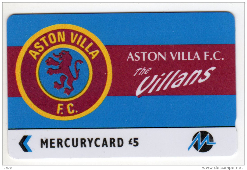 ROYAUME UNI MERCURYCARD TELECARTE SPORT FOOT ASTON VILLA F.C - Sport