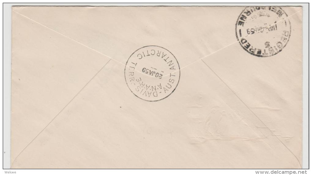 AA019 /AUSTRALIEN - ANTARKTIKA -  Davis Station 1959, Einschreiben - Briefe U. Dokumente