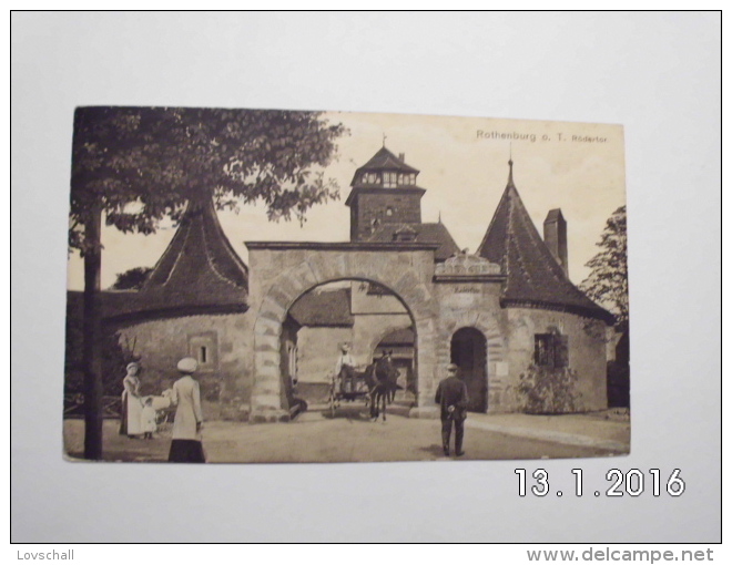 Rothenburg O. T. Rödertor. (26 - 8 - 1922) - Rotenburg