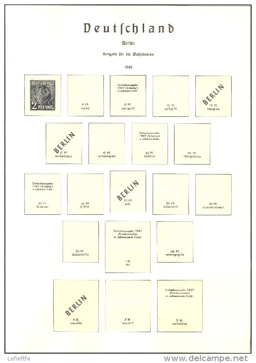 Feuilles Leuchtturm BERLIN 1948/1961 20 Pages (Edition Allemande) Avec Pochettes - Envio Gratuito A España - Pré-Imprimés