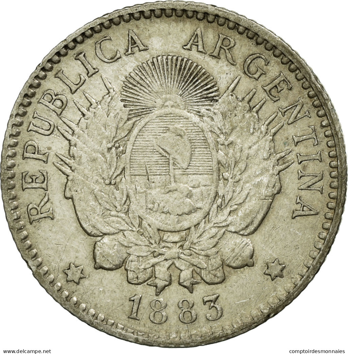 Monnaie, Argentine, 10 Centavos, 1883, TTB, Argent, KM:26 - Argentina