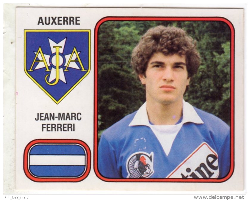 FOOT STICKER FRANCE PANINI FOOTBALL 82 N°013 JEAN-MARC FERRERI - AJ AUXERRE - Edition Française