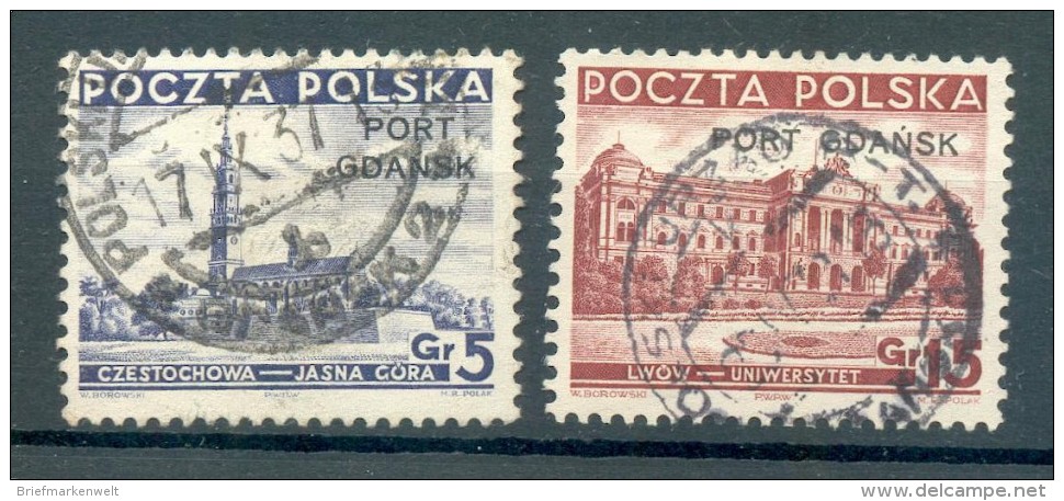 Danzig PORT GDANSK 32/33 SATZ Gest. 30EUR (73463 - Port Gdansk