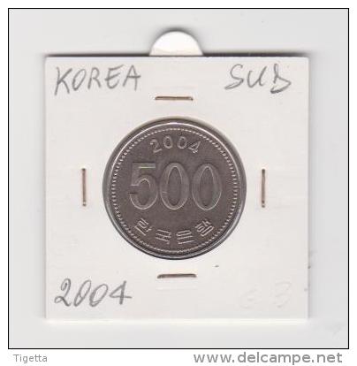 SOUTH KOREA  500 WON   ANNO 2004 - Corea Del Sud