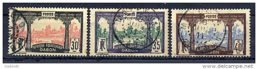 GABON 1910-18 30c, 35c, 40c Used.  Yv. 57-59 - Used Stamps