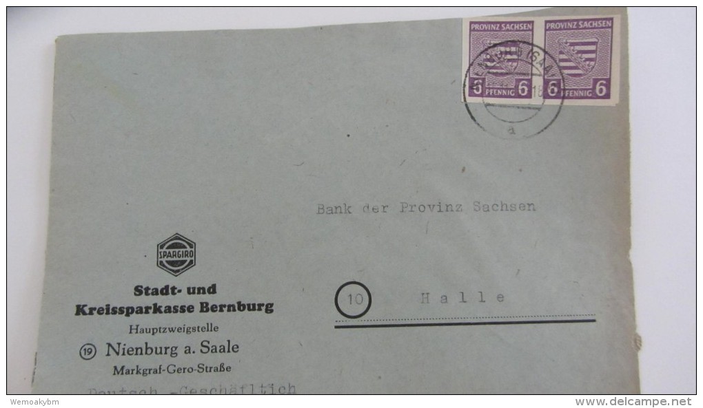 OPD: Fern-Brief Mit 6 Pfg MeF Freimk-Ausgabe Prov.Sachsen Aus Nienburg Vom 11.11.45  Knr: 69 (2) - Sonstige & Ohne Zuordnung