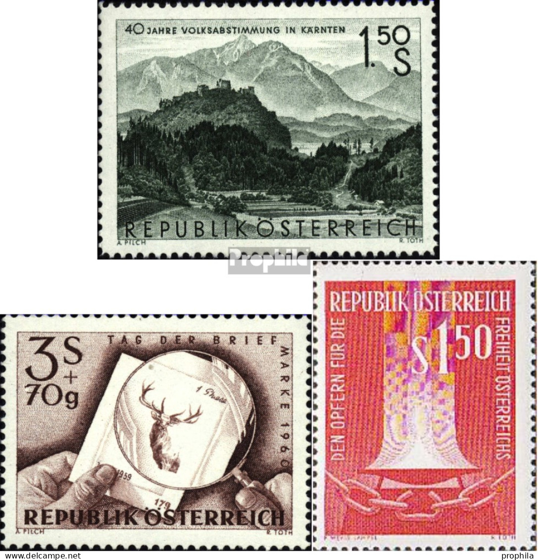 Österreich 1082,1083,1084 (kompl.Ausg.) Postfrisch 1960/61 Kärnten, Philatelie, Opfer - Ungebraucht