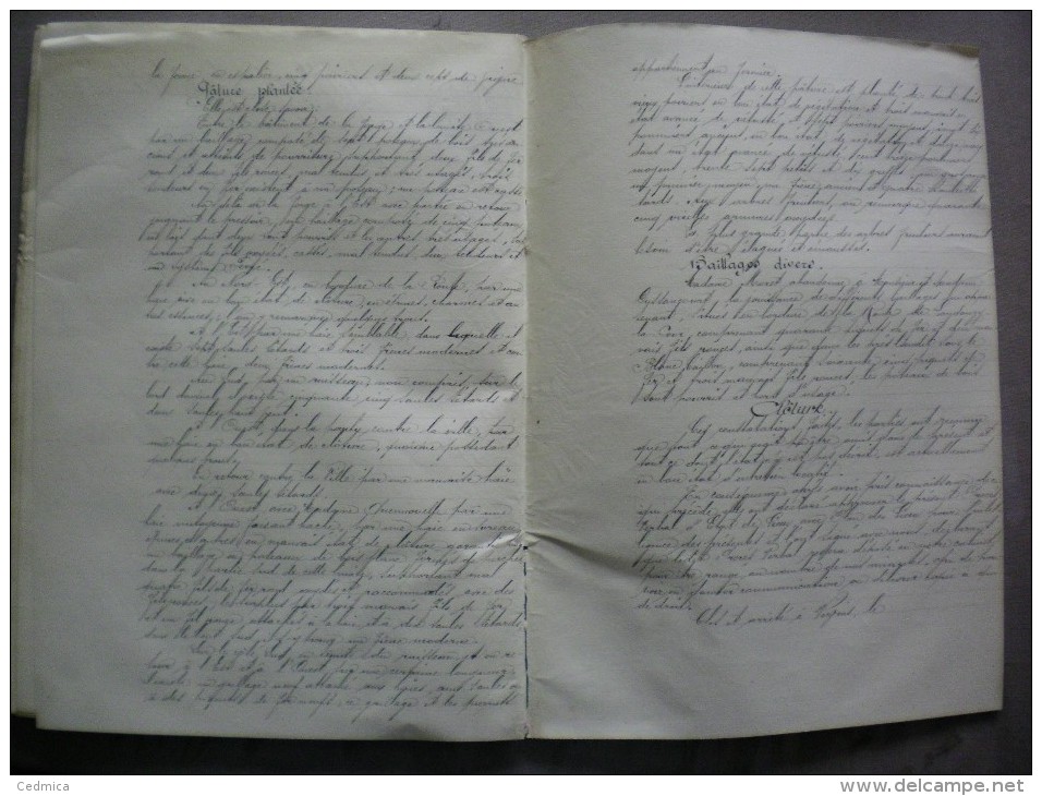 ETAT DES LIEUX 22 OCTOBRE 1912 PAR M.VIET GEOMETRE D'UNE FERME 98 RUE D'ALSACE LORRAINE A VERVINS LOUE A M.DUSSANCOURT - Manuscripts