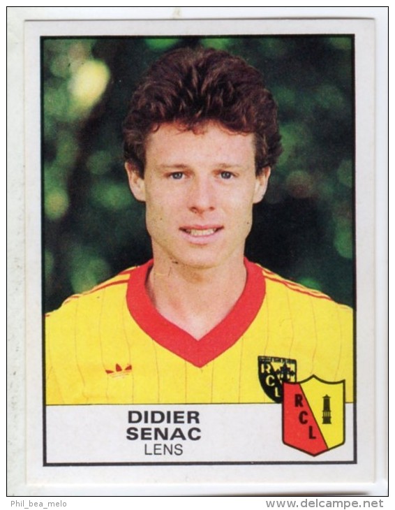 FOOT STICKER FRANCE PANINI FOOTBALL 84 N°098 DIDIER SENAC - RACING CLUB DE LENS - Edition Française