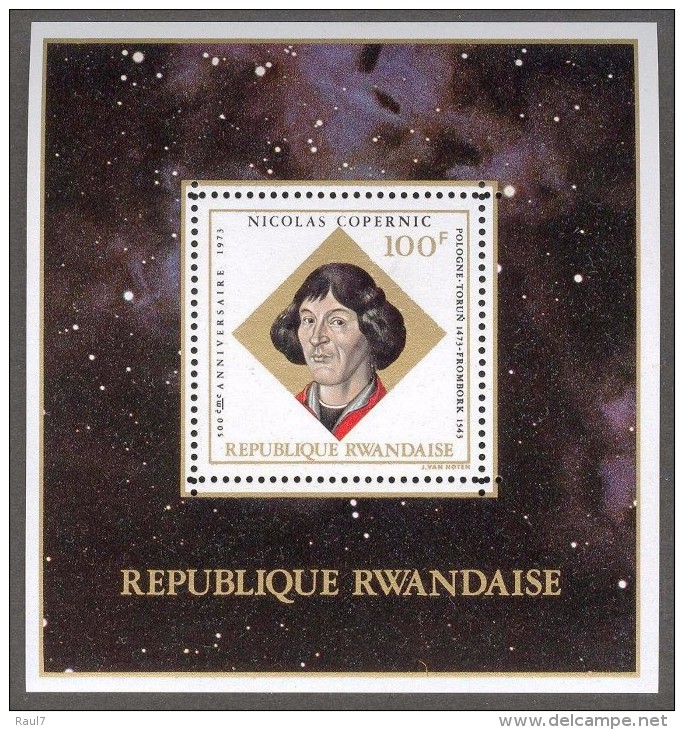 RWANDA 1973 - 500e Ann De La Naissance De Nicolas Copernic - BF Neuf // Mnh - Unused Stamps