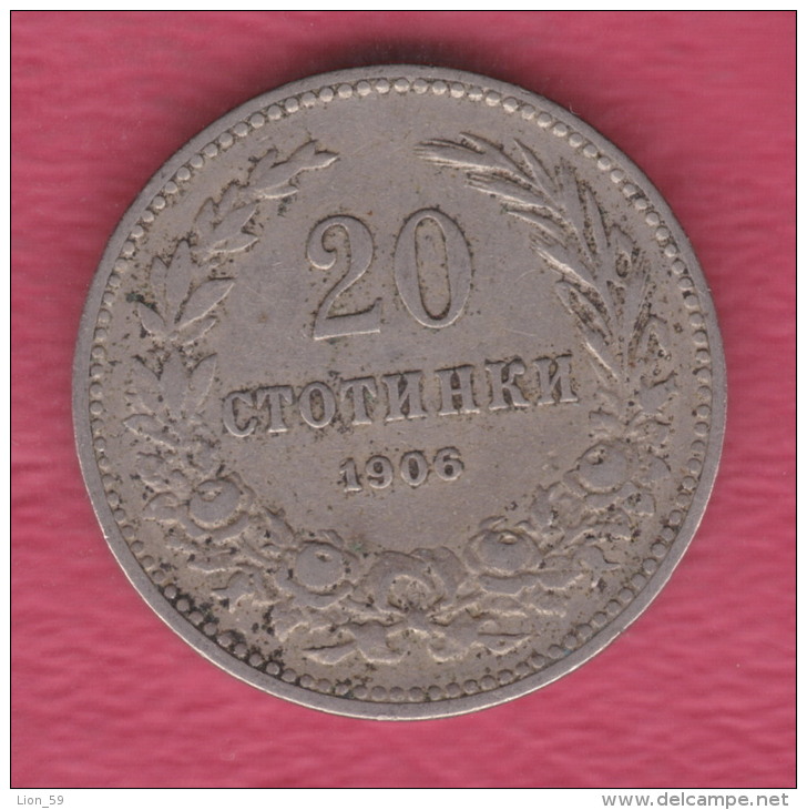 F5121 / - 20 Stotinki - 1906 - Bulgaria Bulgarie Bulgarien Bulgarije - Coins Monnaies Munzen - Bulgaria