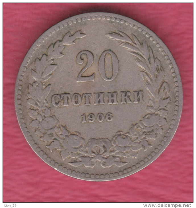 F5123 / - 20 Stotinki - 1906 - Bulgaria Bulgarie Bulgarien Bulgarije - Coins Monnaies Munzen - Bulgaria