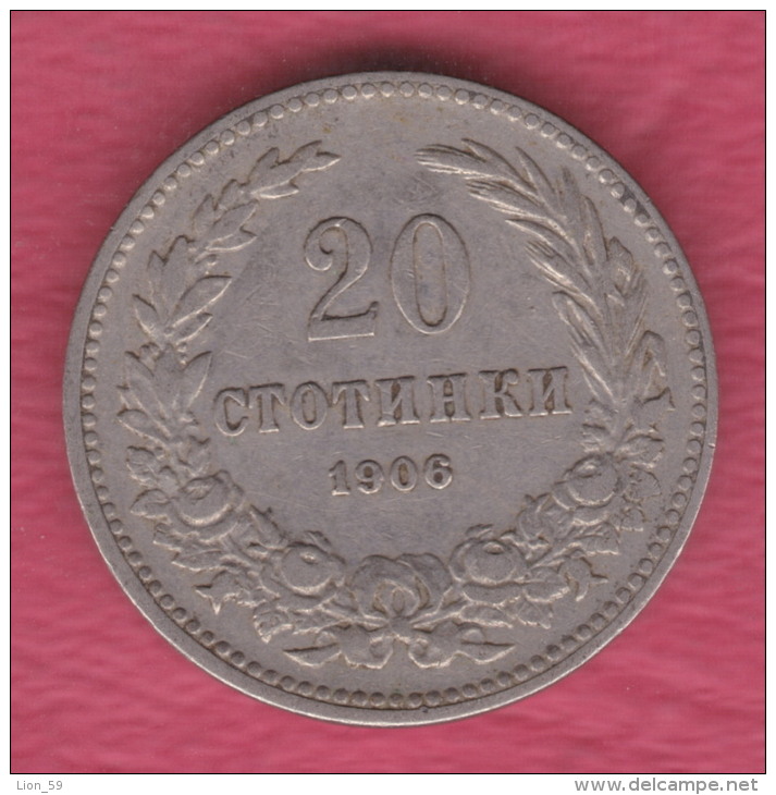 F5125 / - 20 Stotinki - 1906 - Bulgaria Bulgarie Bulgarien Bulgarije - Coins Monnaies Munzen - Bulgaria