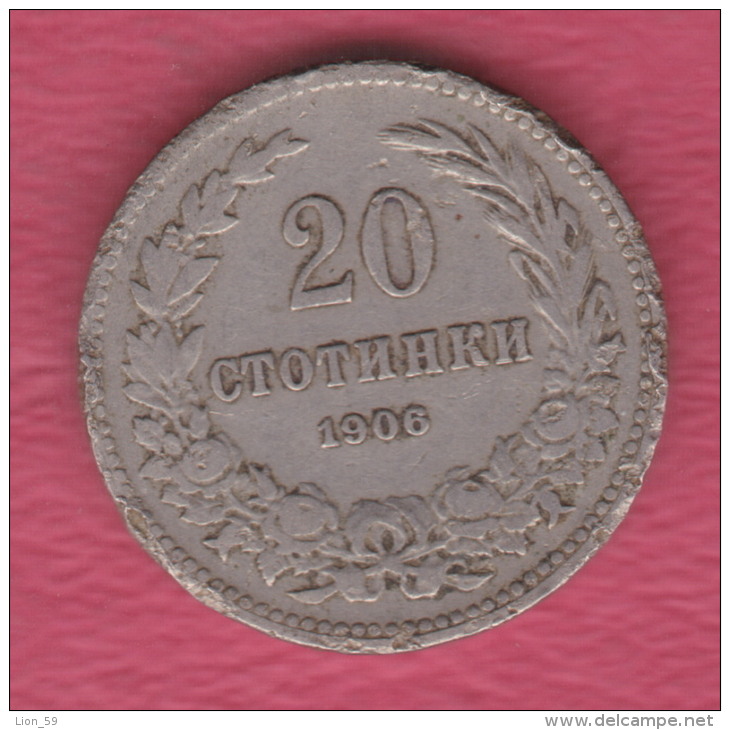 F5161 / - 20 Stotinki - 1906 - Bulgaria Bulgarie Bulgarien Bulgarije - Coins Monnaies Munzen - Bulgaria