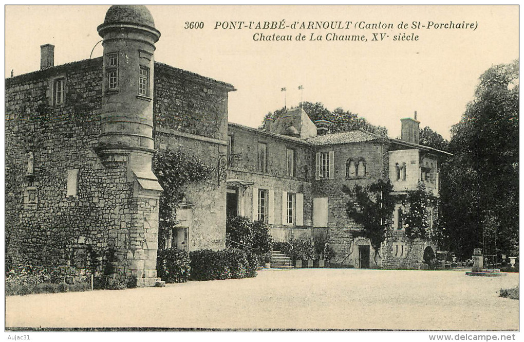 Dép 17 - Chateaux - Pont L'Abbe D'Arnoult - Canton De Saint Porchaire - Château De La Chaume - état - Pont-l'Abbé-d'Arnoult