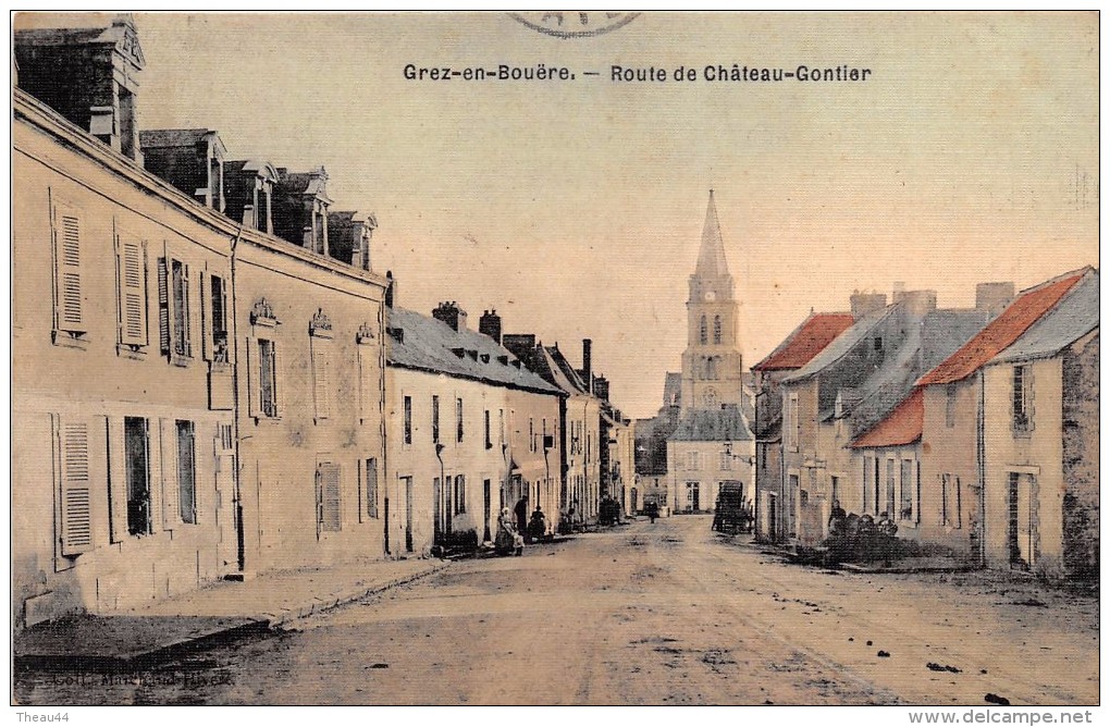 ¤¤   -    GREZ-en-BOUERE  -  Route De Chateau-Gontier   -  Carte Toilée -   ¤¤ - Crez En Bouere