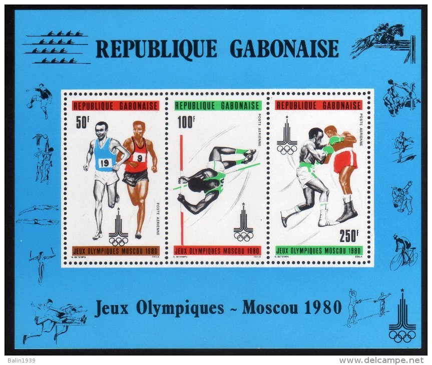 1980 - R. De Gabon - JJOO. De Moscu - HB - MNH - Verano 1980: Moscu