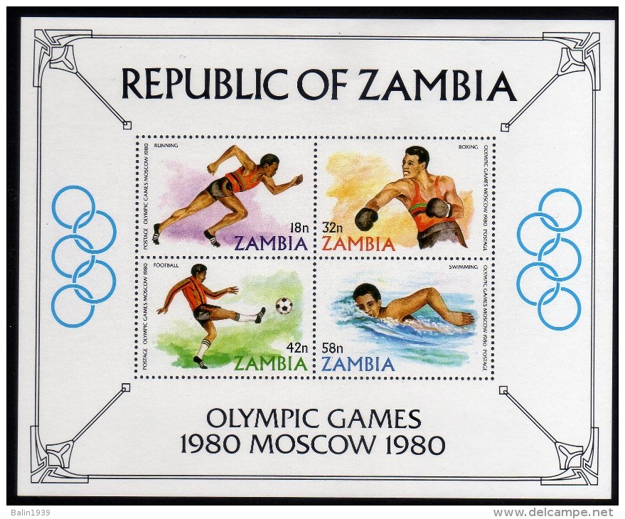 1980 - R. De Zambia - JJOO. De Moscu - HB - MNH - Verano 1980: Moscu