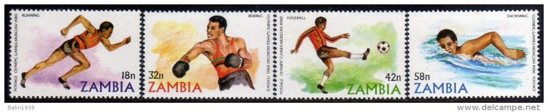 1980 - R. De Zambia - JJOO. De Moscu - Serie - MNH - Verano 1980: Moscu