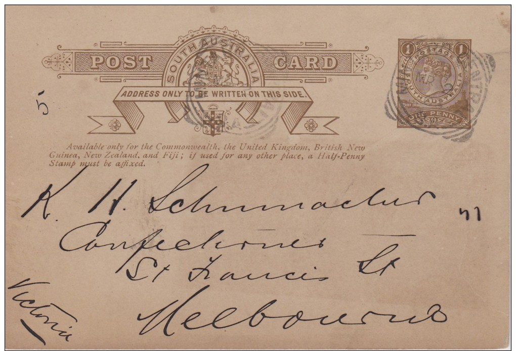 South Australia; Postal Card 1906 - Lettres & Documents