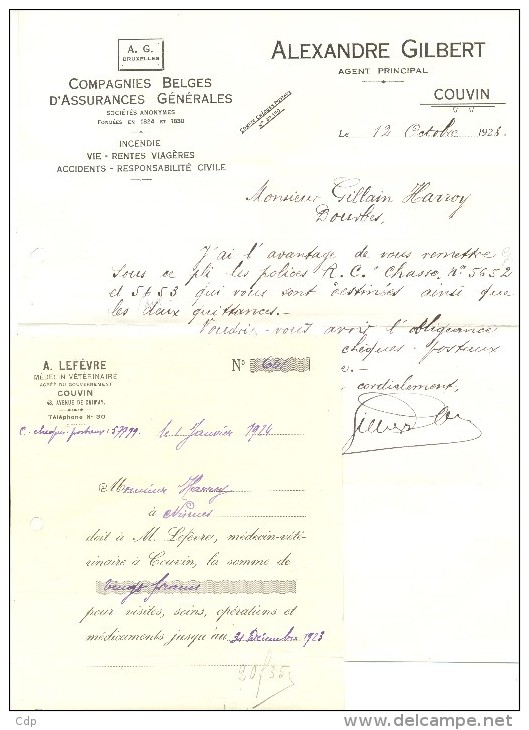 COUVIN   Lot 2 Documents   1924-1928 - Automobile