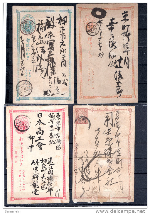 8182 Japan Japon 4 Alte Postkarten Ganzsachen - Sobres