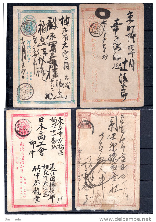 8182 Japan Japon 4 Alte Postkarten Ganzsachen - Enveloppes