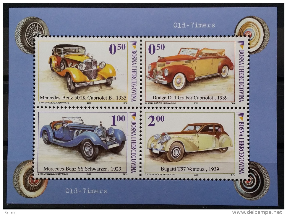 Bosnia And Hercegovina, 2006, Mi: Block 29 (MNH) - Automobili