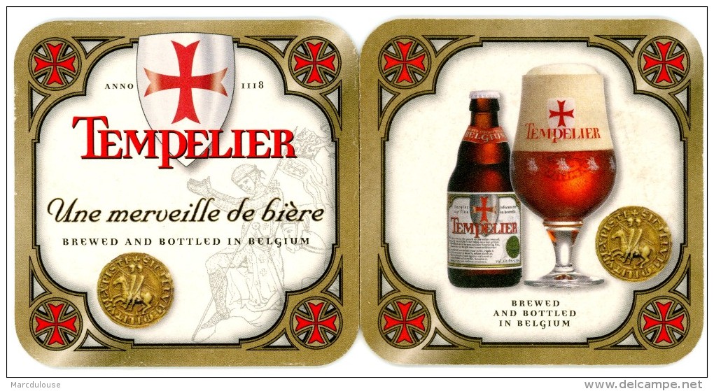 Tempelier. Anno 1118. Une Merveille De Bière. Brewed And Bottled In Belgium. - Sous-bocks
