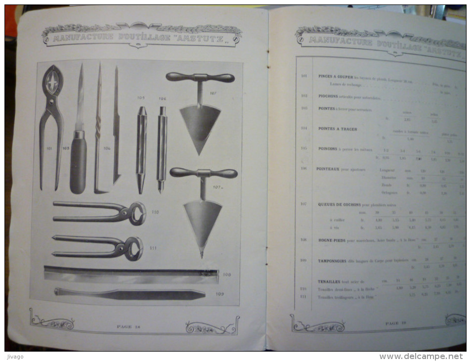 HERIMONCOURT (Doubs) :  Catalogue D'OUTILS De La Manufacture D'Outillage  AMSTUTZ  1925   - Materiaal En Toebehoren