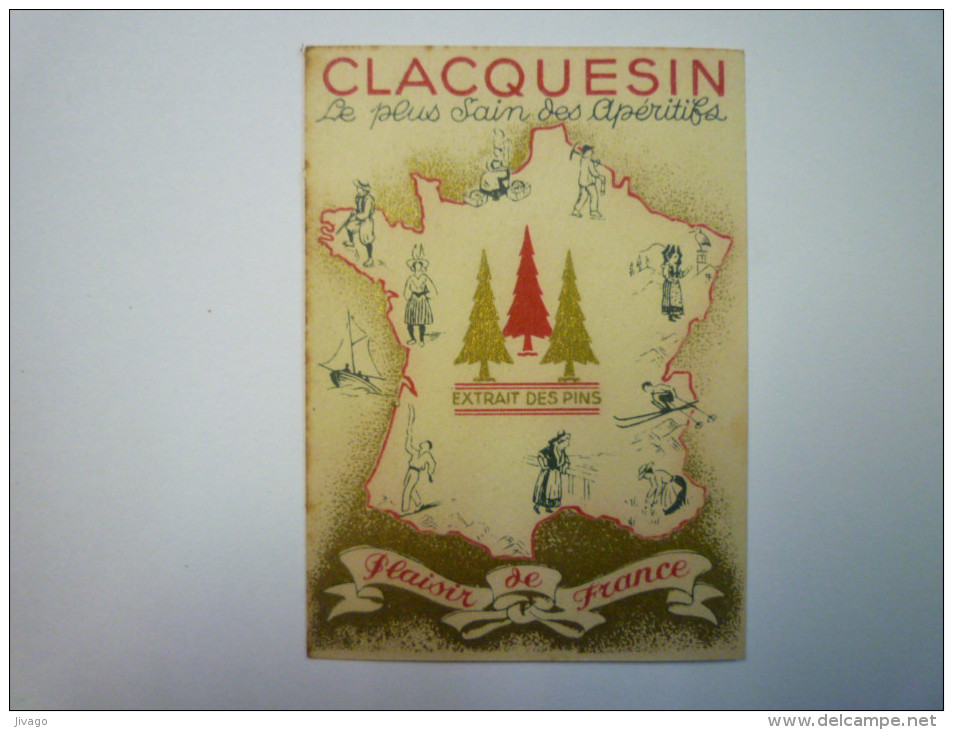 Petit  CALENDRIER  PUB  " CLACQUESIN " 1938  (5,5 X 8 Cm) - Kleinformat : 1921-40