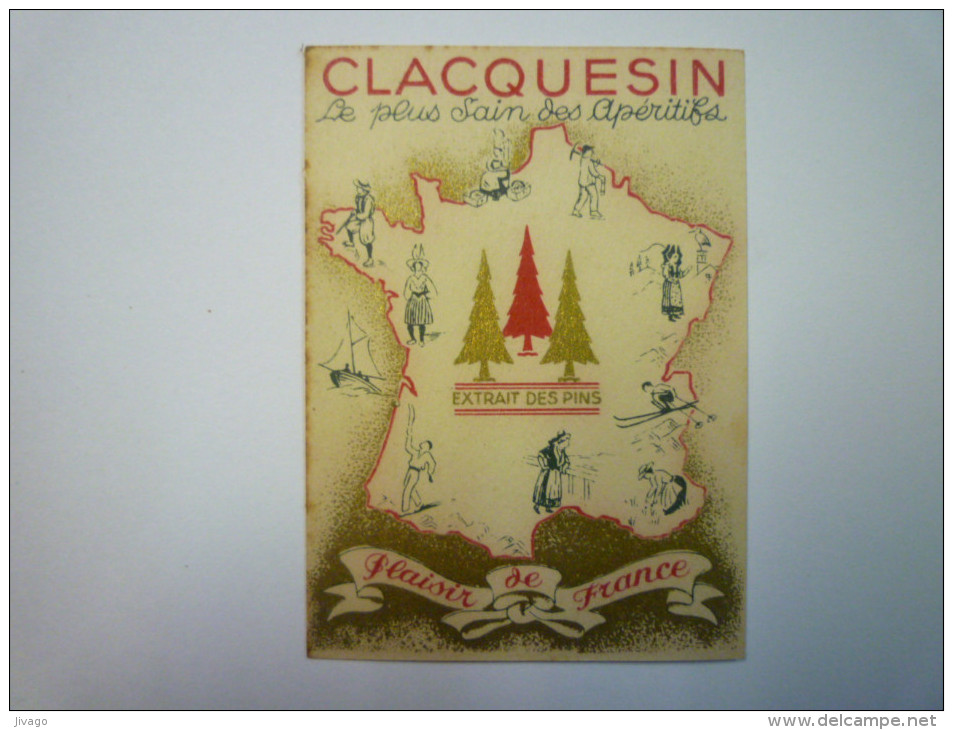 Petit  CALENDRIER  PUB  " CLACQUESIN " 1938  (5,5 X 8 Cm) - Tamaño Pequeño : 1921-40