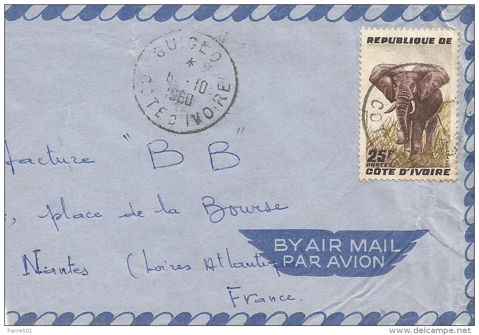 Cote D´Ivoire 1960 Guiglo Elephant Cover - Ivoorkust (1960-...)