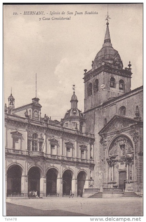 ESPAGNE----HERNANI---Iglisia De San Juan Bautista Y Casa Consistorial---voir 2 Scans - Autres & Non Classés