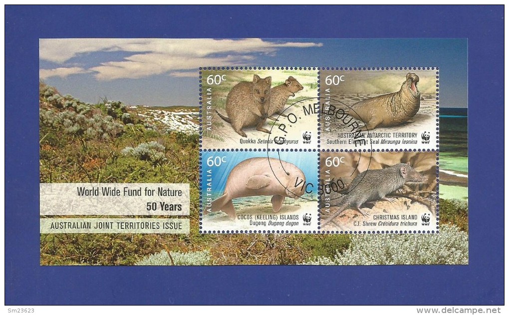 Australien 2011 Mi.Nr. Sheet 125 (3606 / 3609) - WWF Australian Joint Territories Issue - Gestempelt / Used / (o) - - Used Stamps