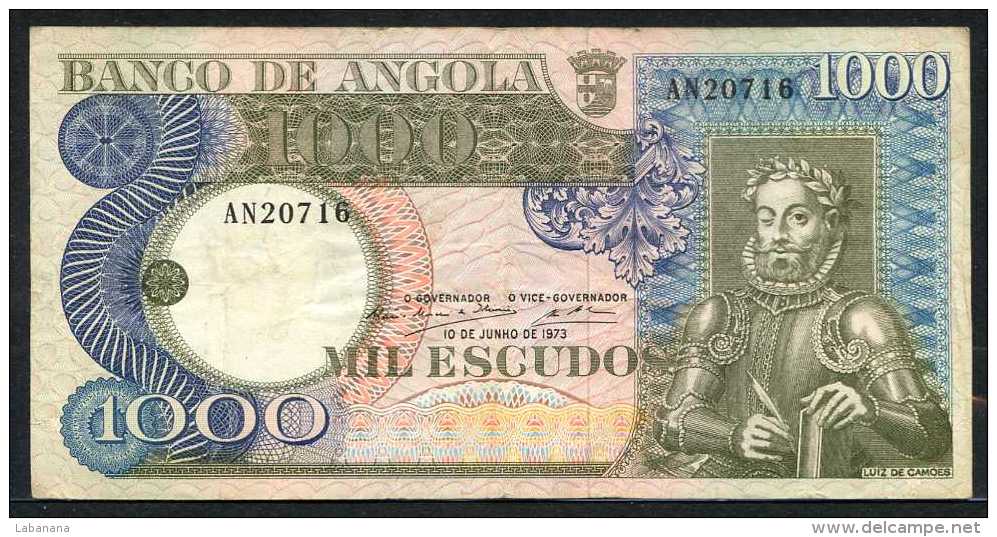 Angola 3 Billets De 1973 - Angola