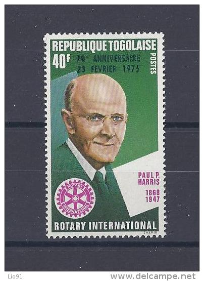 TOGO. YT 831  70e Anniversaire Du Rotary International  1975 Neuf ** - Togo (1960-...)
