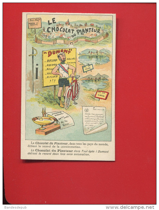 PLANTEUR CHROMO REBUS CHAMPION VELO CYCLISTE BICYCLETTE DUMONT VILLE TOUL PESEE BALANCE  LAC GARDE SOMMATION JUSTICE - Other & Unclassified