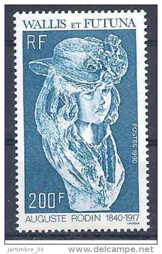 1990 WALLIS FUTUNA 395** Auguste Rodin - Unused Stamps