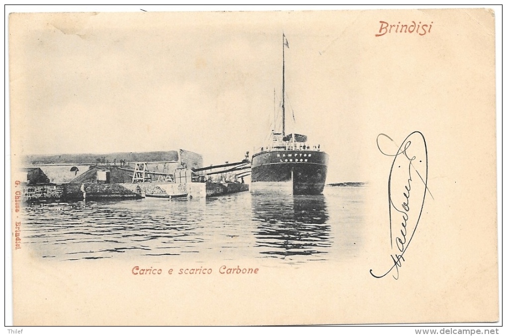 Brindisi NA2: Carico E Scarico Carbone 1904 - Brindisi