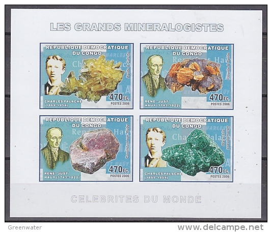 Congo 2006 Les Grands Mineralogistes / Minerals M/s IMPERFORATED ** Mnh (26940G) - Mint/hinged