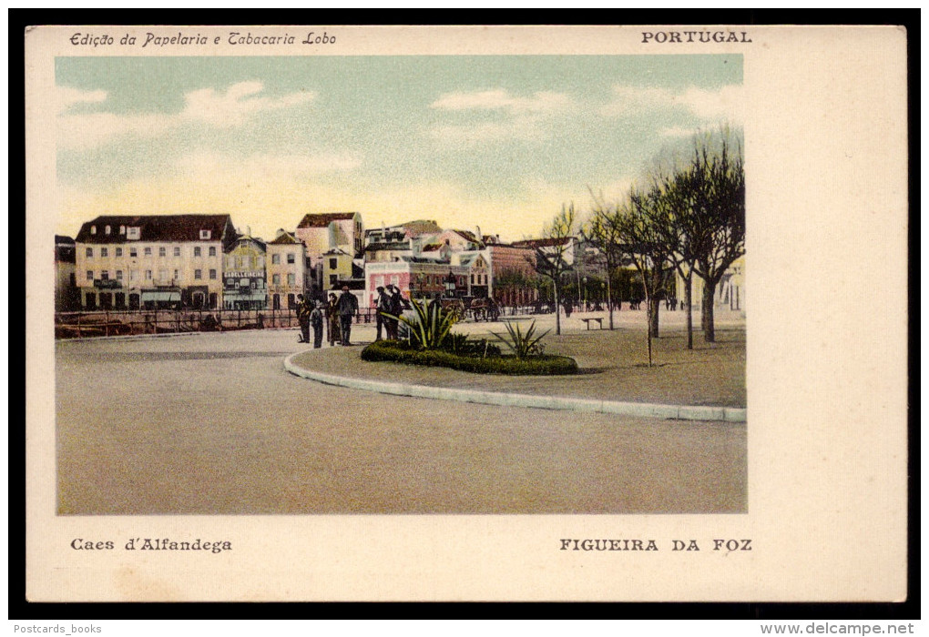 FIGUEIRA Da FOZ - Caes D'Alfandega (c/lojas: Cabeleireiro). 1905s Postal Edição Da Papelaria E Tabacaria Lobo.. PORTUGAL - Coimbra